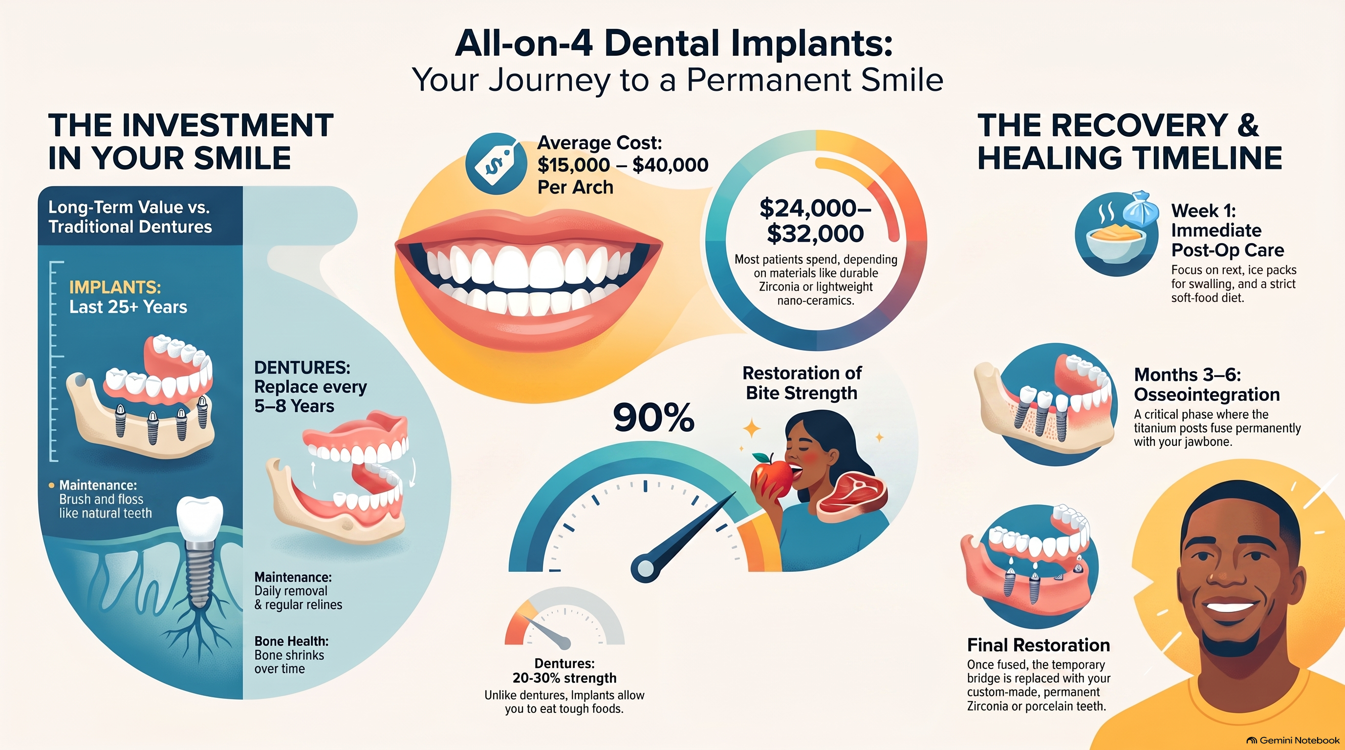 Dental Implant Comparison Infographic